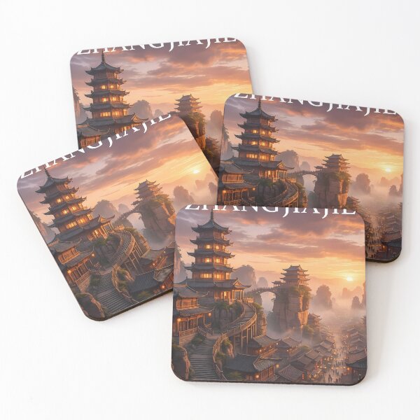 Item preview, Zhangjiajie landscape with traditional architecture designed and sold by DeBrainstore.