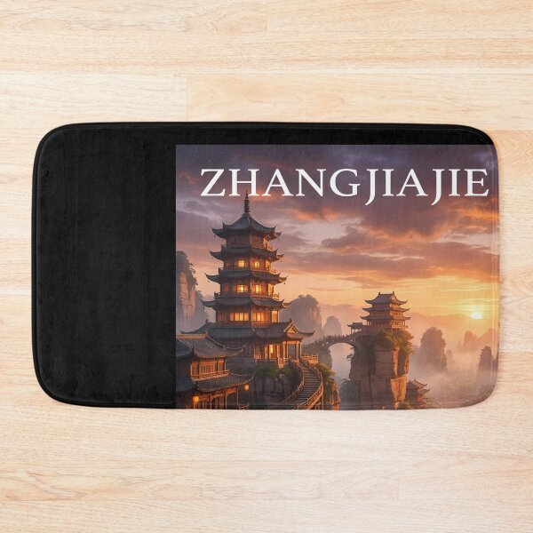 Item preview, Zhangjiajie landscape with traditional architecture designed and sold by DeBrainstore.