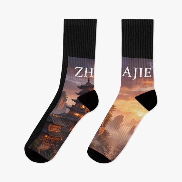 Item preview, Zhangjiajie landscape with traditional architecture designed and sold by DeBrainstore.