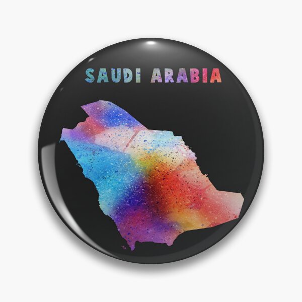 Item preview, Saudi Arabia Map, Vibrant Watercolor Splatter Art designed and sold by mashmosh.