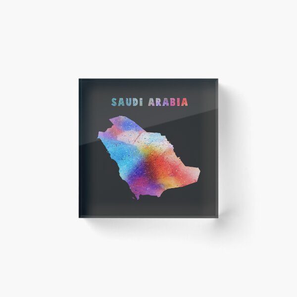 Item preview, Saudi Arabia Map, Vibrant Watercolor Splatter Art designed and sold by mashmosh.
