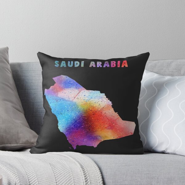 Item preview, Saudi Arabia Map, Vibrant Watercolor Splatter Art designed and sold by mashmosh.