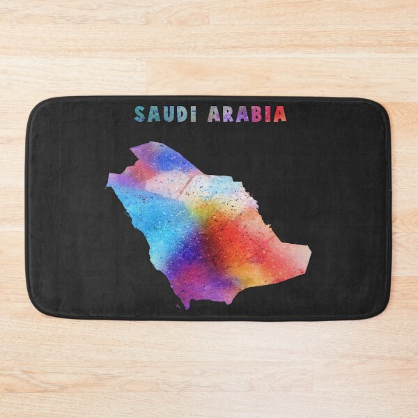 Item preview, Saudi Arabia Map, Vibrant Watercolor Splatter Art designed and sold by mashmosh.