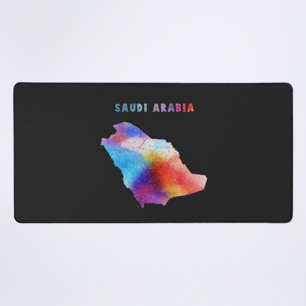 Item preview, Saudi Arabia Map, Vibrant Watercolor Splatter Art designed and sold by mashmosh.