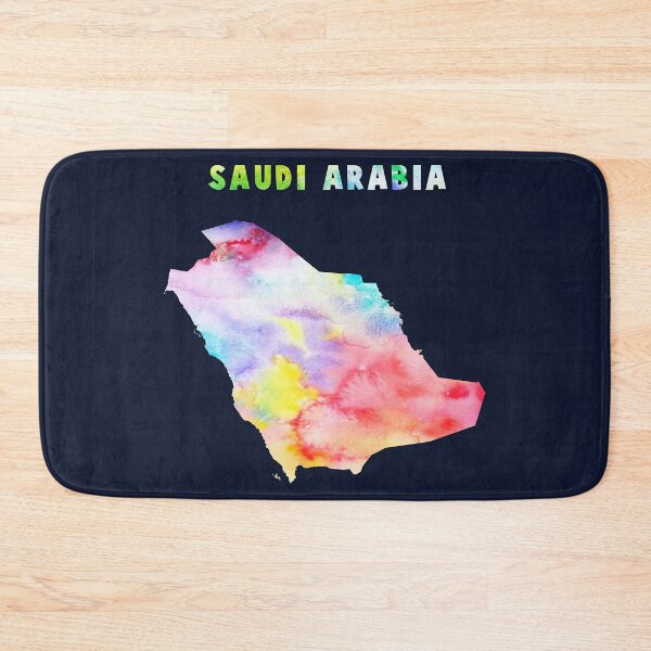 Item preview, Saudi Arabia Watercolor Map Art - Vibrant Modern Silhouette designed and sold by mashmosh.