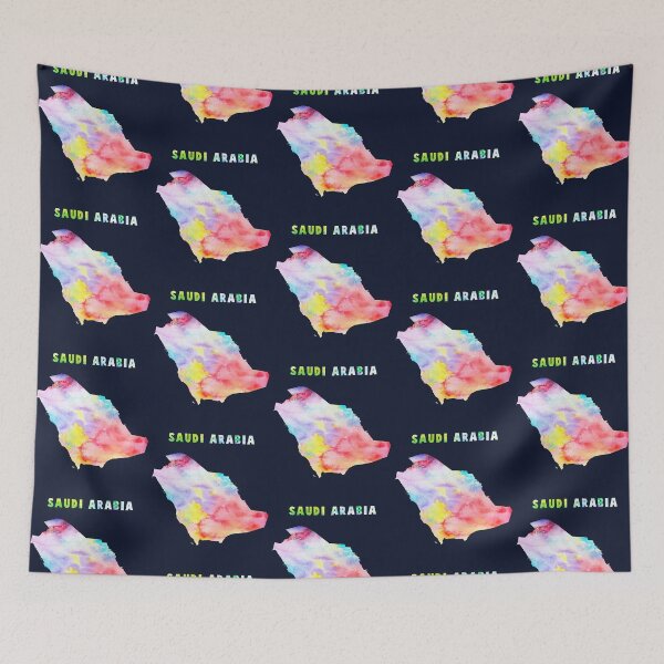 Item preview, Saudi Arabia Watercolor Map Art - Vibrant Modern Silhouette designed and sold by mashmosh.