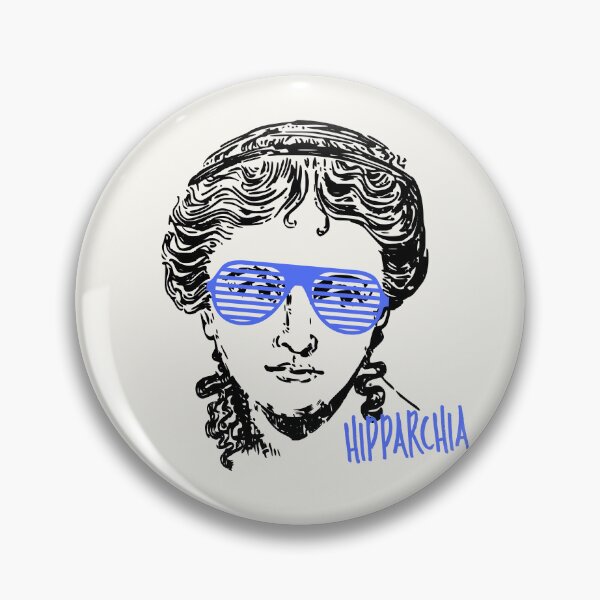 Item preview, Hipparchia the Cynic - Ancient Greek Woman Philosopher with Blue Shutter Shades designed and sold by PHILOSOPHY-SWAG.
