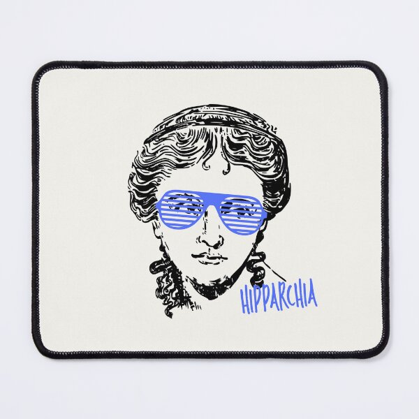 Item preview, Hipparchia the Cynic - Ancient Greek Woman Philosopher with Blue Shutter Shades designed and sold by PHILOSOPHY-SWAG.
