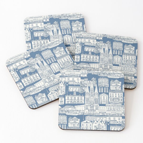 Item preview, Truro toile cobalt denim designed and sold by scrummy.