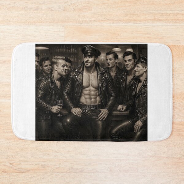 Item preview, Vintage Gay Leather Daddy Boy's Night Hyperrealism Gay Pride Graphic Design designed and sold by ItsAKinkThing.
