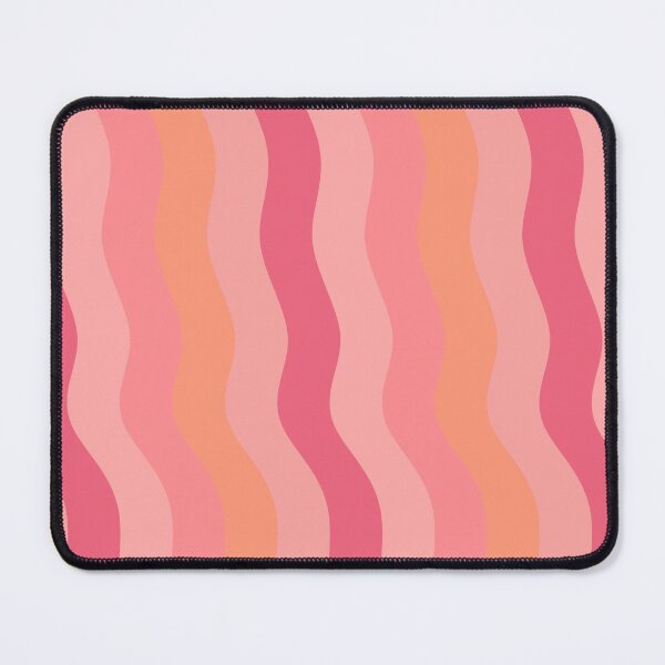 Item preview, Groovy Vertical Waves – Retro Pink Peach and Coral Sunset Pattern designed and sold by Aesthetic Crew.