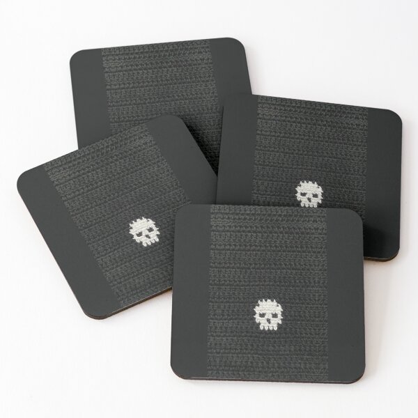 Item preview, Cute Soft Goth Crochet Skull Black and White designed and sold by TackyTime.