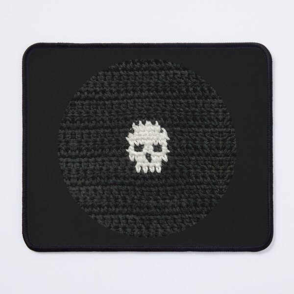 Item preview, Cute Soft Goth Crochet Skull Black and White designed and sold by TackyTime.