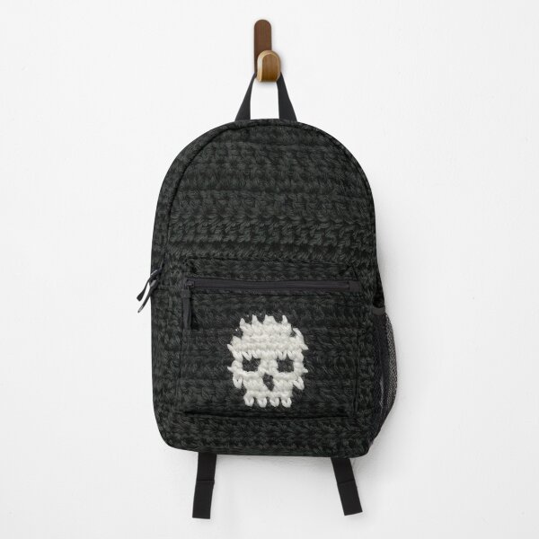 Item preview, Cute Soft Goth Crochet Skull Black and White designed and sold by TackyTime.