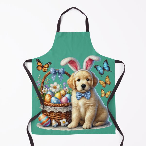 Item preview, Cute Easter Bunny Puppy with Basket – Adorable Spring Dog Art for Easter Gifts designed and sold by Dominik1994.
