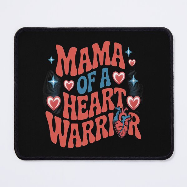 Item preview, Groovy Mama Of A Heart Warrior CHD Awareness Red Blue Ribbon designed and sold by mandiana.