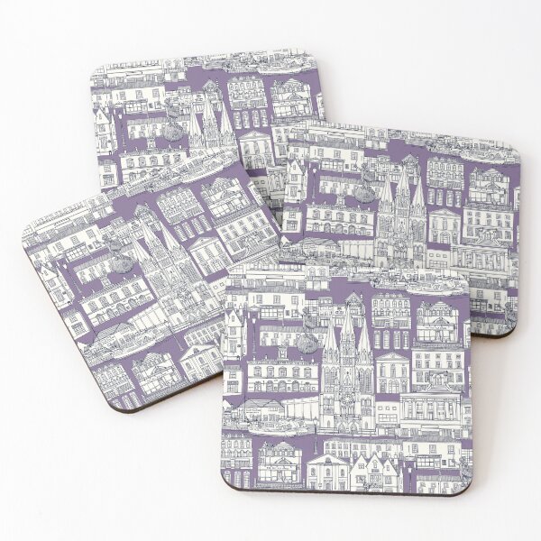 Item preview, Truro toile navy blue violet designed and sold by scrummy.