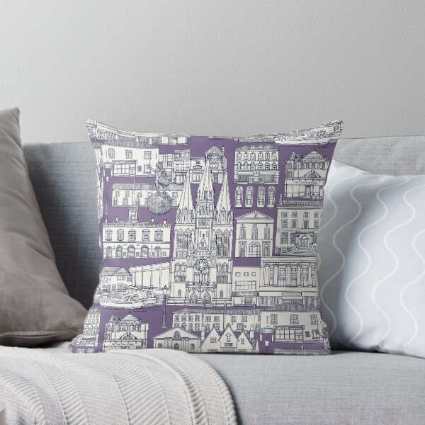 Item preview, Truro toile navy blue violet designed and sold by scrummy.