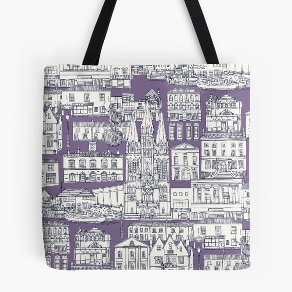 Item preview, Truro toile navy blue violet designed and sold by scrummy.