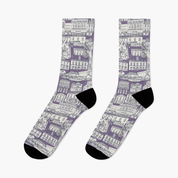 Item preview, Truro toile navy blue violet designed and sold by scrummy.