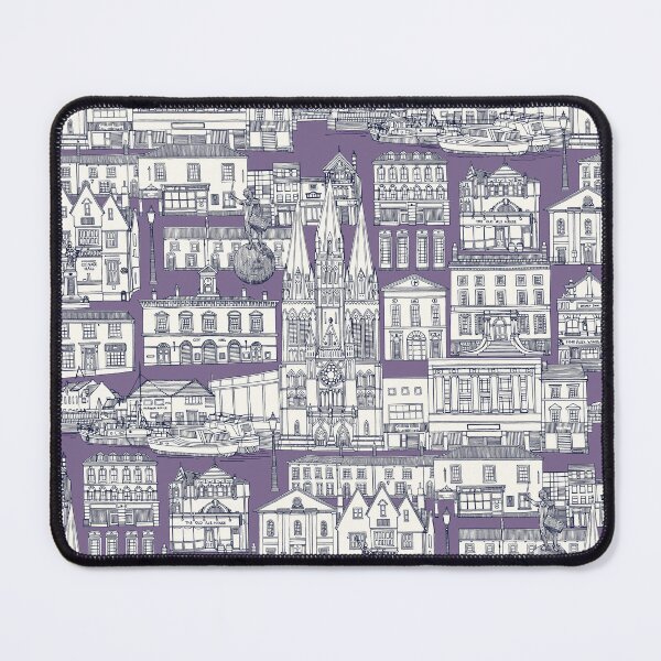 Item preview, Truro toile navy blue violet designed and sold by scrummy.