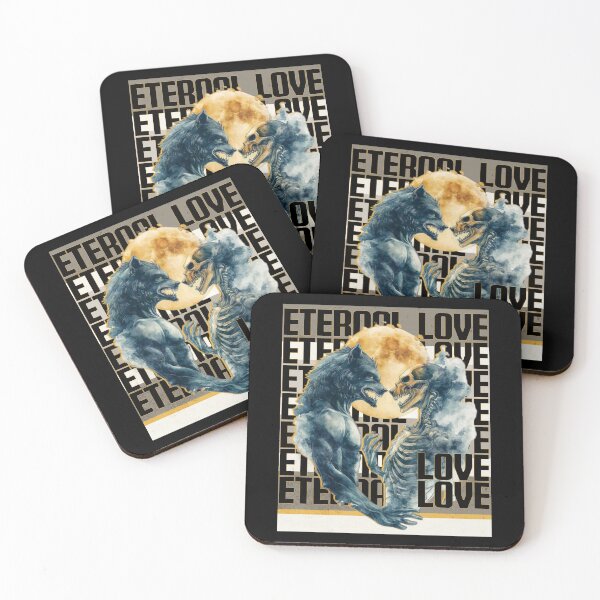 Item preview, Eternal Love Gothic – Werewolf vs Skeleton Moon Dark Fantasy Graphic designed and sold by justyna-s28.