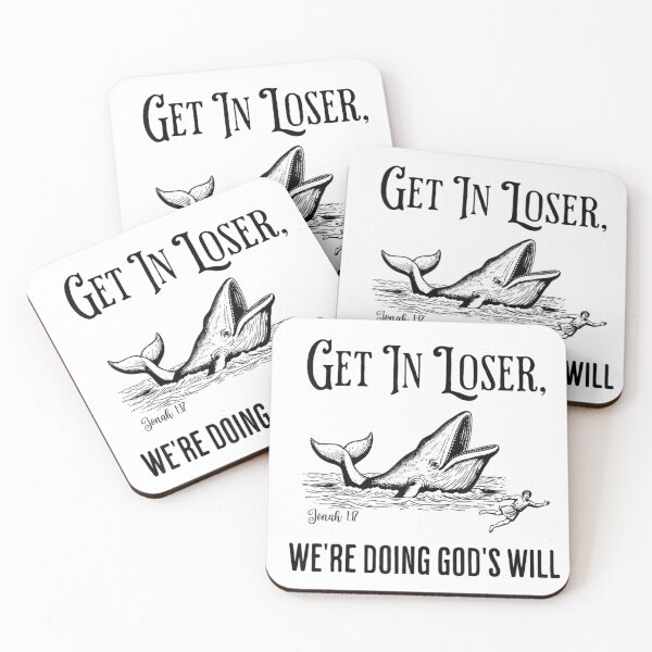 Item preview, Biblical Story Illustration Whale and Man Get In Loser Religious Humor designed and sold by RenettaFunky.