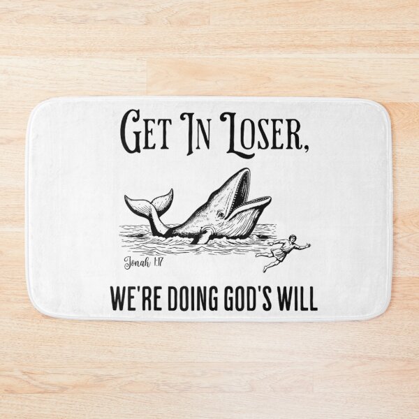 Item preview, Biblical Story Illustration Whale and Man Get In Loser Religious Humor designed and sold by RenettaFunky.