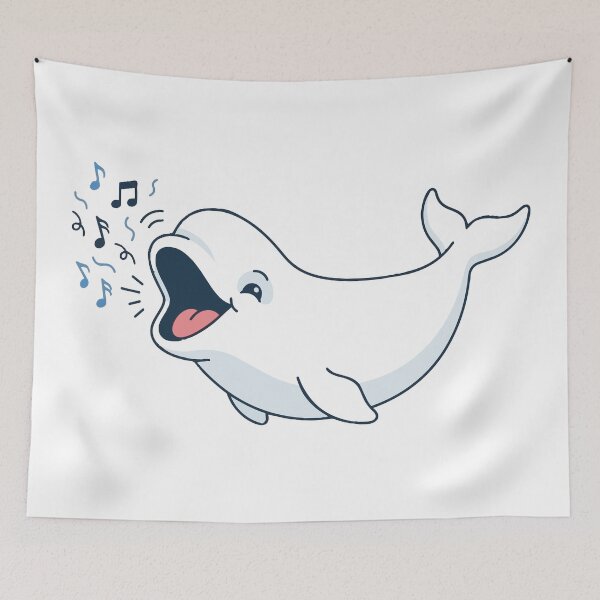 Item preview, Screaming Sea Canary Beluga Whale Happy Noise designed and sold by Petzzz.
