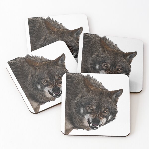 Item preview, Angry Wolf Peeking - Dark Wild Wolf designed and sold by NoxLand.