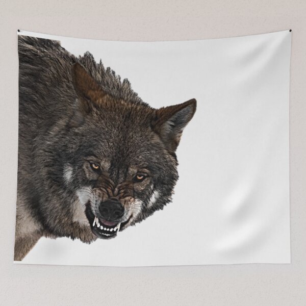 Item preview, Angry Wolf Peeking - Dark Wild Wolf designed and sold by NoxLand.
