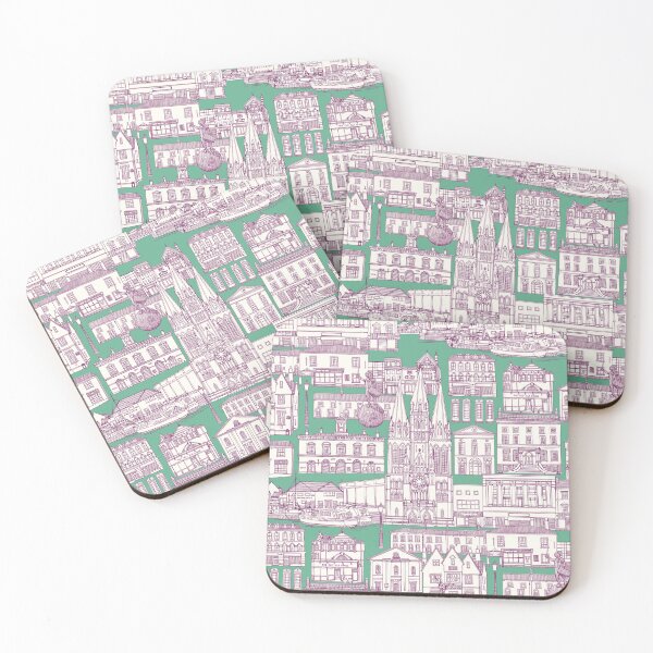 Item preview, Truro toile purple peppermint designed and sold by scrummy.