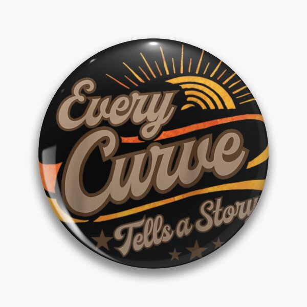 Item preview, Every Curve Tells a Story Vintage Sunburst Typography Retro Inspirational Graphic designed and sold by RenettaFunky.