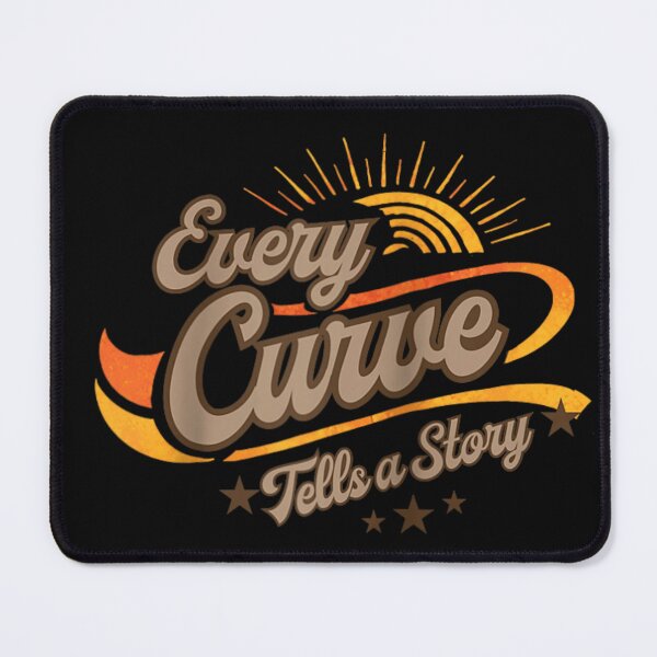Item preview, Every Curve Tells a Story Vintage Sunburst Typography Retro Inspirational Graphic designed and sold by RenettaFunky.