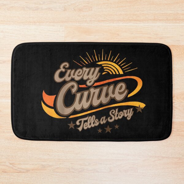 Item preview, Every Curve Tells a Story Vintage Sunburst Typography Retro Inspirational Graphic designed and sold by RenettaFunky.