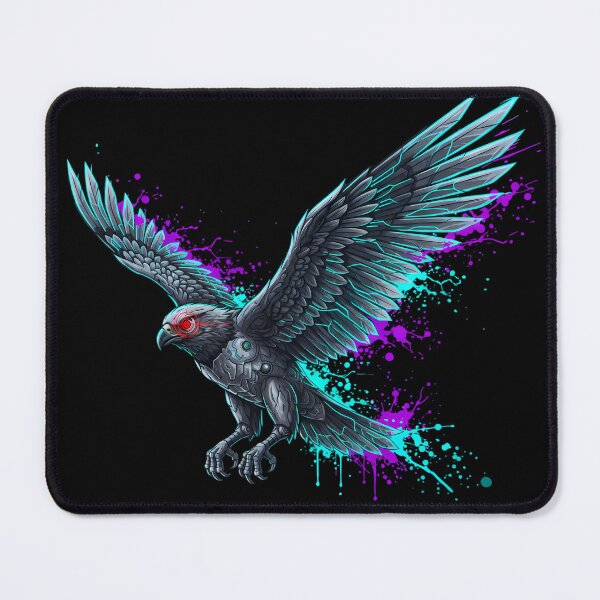 Item preview, Cyber Hawk - Neon Flight & Tech Wings designed and sold by ImpactVibe.