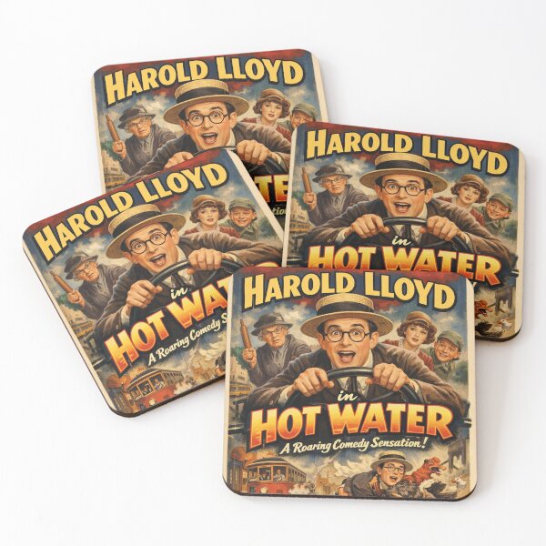 Item preview, Harold Lloyd Hot Water - Vintage Movie Poster Design designed and sold by Mauswohn.