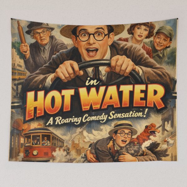 Item preview, Harold Lloyd Hot Water - Vintage Movie Poster Design designed and sold by Mauswohn.