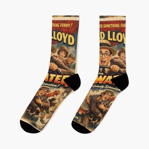 Item preview, Harold Lloyd Hot Water - Vintage Movie Poster Design designed and sold by Mauswohn.