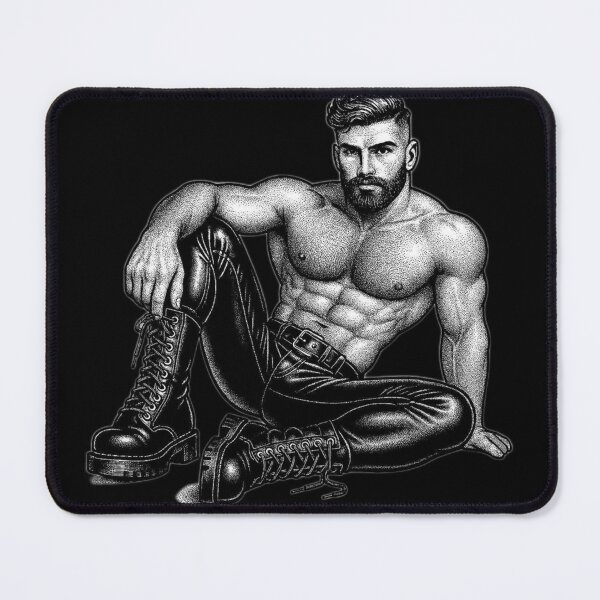 Item preview, Gay Leather Berlin Pride Tatoo Splash Tom of Finland Tribute Gay Leather Pride Graphic Design designed and sold by ItsAKinkThing.
