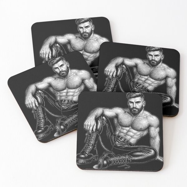 Item preview, Gay Leather Berlin Pride Tatoo Splash Tom of Finland Tribute Gay Leather Pride Graphic Design designed and sold by ItsAKinkThing.