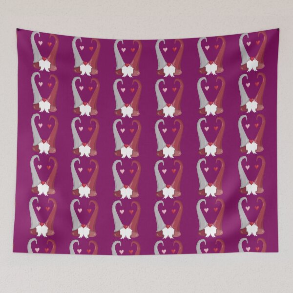 Item preview, Cute Valentine Gnome Heart Pattern Love Throw Pillows designed and sold by FestivityFinds.