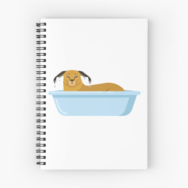 Item preview, Wet Caracal In Bathtub Funny Cat designed and sold by Petzzz.