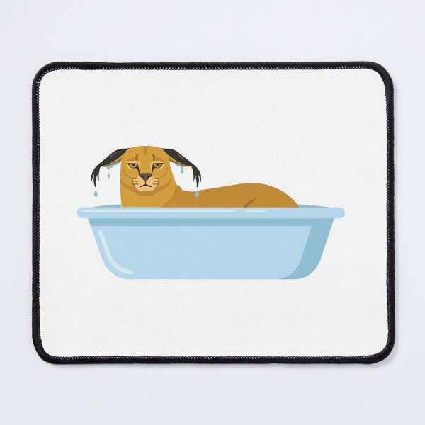 Item preview, Wet Caracal In Bathtub Funny Cat designed and sold by Petzzz.