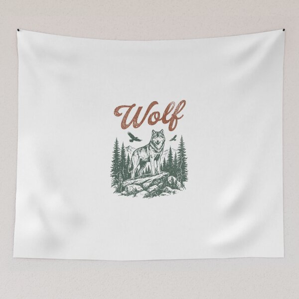 Item preview, Vintage Wolf Retro 90s Graphic Tee Wild Nature Aesthetic designed and sold by EvrmoodCo.