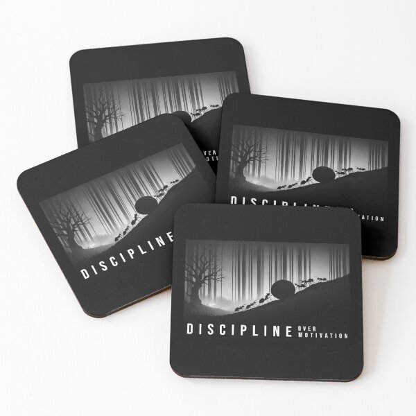 Item preview, Discipline Over Motivation – Dark Minimalist Mindset Illustration designed and sold by Ramkumar2025.