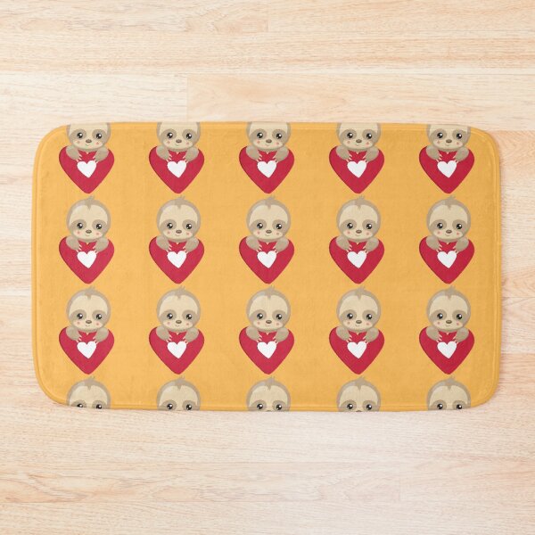 Item preview, Cute Sloth Holding Heart Seamless Love Pattern Drawstring Bag designed and sold by FestivityFinds.