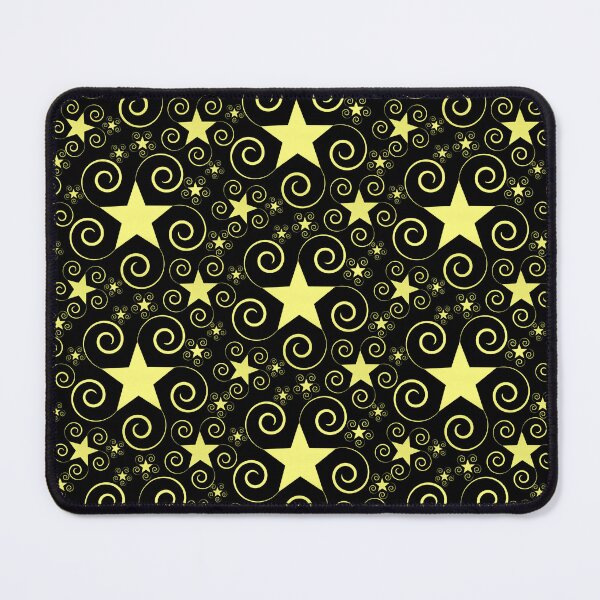 Item preview, Gold Stars with Swirls Halfdrop Black designed and sold by Art in My Loft.