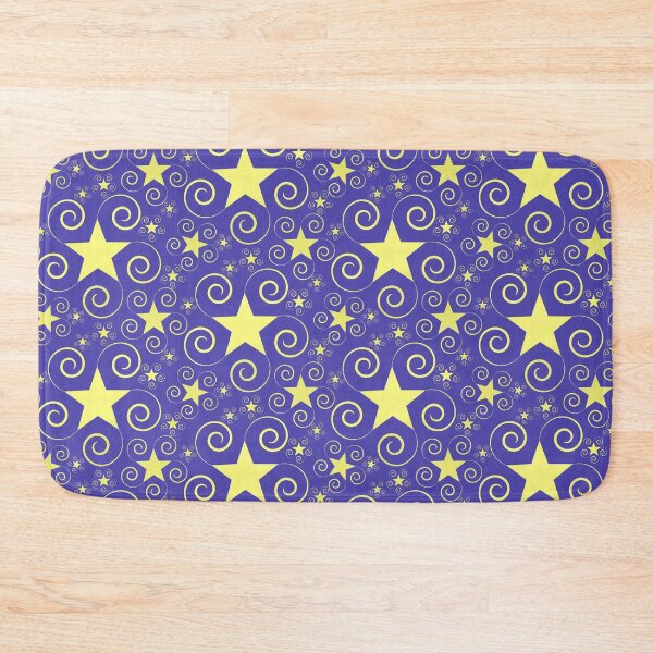 Item preview, Gold Stars with Swirls Halfdrop Purple designed and sold by Art in My Loft.