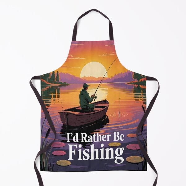 Item preview, I’d Rather Be Fishing Vintage Sunset Serene Lake Fisherman Design designed and sold by al21ex.